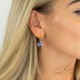 Sudraba komplekts „Kristāla Lāse (Tanzanite)“ ar Preciosa™ kristāliem