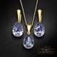 Sudraba komplekts „Kristāla Lāse (Tanzanite)“ ar Preciosa™ kristāliem