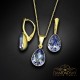 Sudraba komplekts „Kristāla Lāse (Tanzanite)“ ar Preciosa™ kristāliem