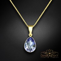 Sudraba kulons „Kristāla Lāse (Tanzanite)“ ar Preciosa™ kristāliem