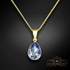 Sudraba kulons „Kristāla Lāse (Tanzanite)“ ar Preciosa™ kristāliem