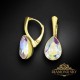 Sudraba auskari „Kristāla Lāse (Aurora Borealis)“ ar Preciosa™ kristāliem