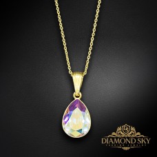 Sudraba kulons „Kristāla Lāse (Aurora Borealis)“ ar Preciosa™ kristāliem