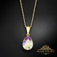 Sudraba kulons „Kristāla Lāse (Aurora Borealis)“ ar Preciosa™ kristāliem