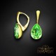 Sudraba auskari „Kristāla Lāse (Peridot)“ ar Preciosa™ kristāliem