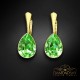 Sudraba auskari „Kristāla Lāse (Peridot)“ ar Preciosa™ kristāliem