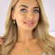 Sudraba komplekts „Kristāla Lāse (Peridot)“ ar Preciosa™ kristāliem