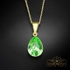 Sudraba kulons „Kristāla Lāse (Peridot)“ ar Preciosa™ kristāliem