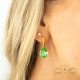 Sudraba auskari „Kristāla Lāse (Peridot)“ ar Preciosa™ kristāliem