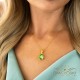 Sudraba kulons „Kristāla Lāse (Peridot)“ ar Preciosa™ kristāliem