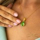 Sudraba kulons „Kristāla Lāse (Peridot)“ ar Preciosa™ kristāliem