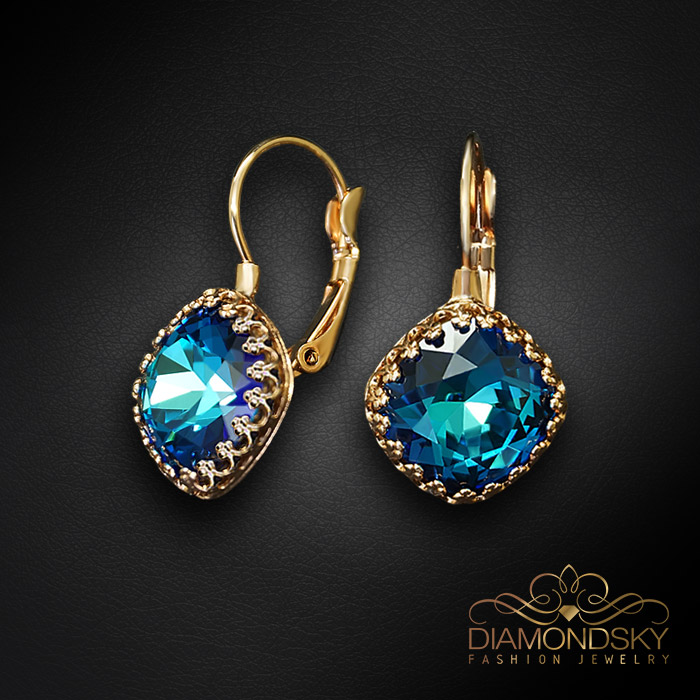 Komplekts sievietēm „Vintage IV (Bermuda Blue)“ ar Swarovski® kristāliem