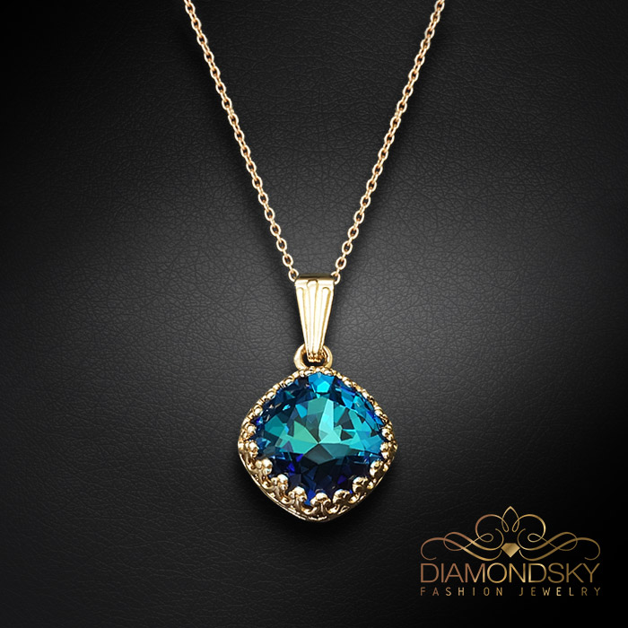 Komplekts sievietēm „Vintage IV (Bermuda Blue)“ ar Swarovski® kristāliem