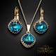 Komplekts sievietēm „Vintage IV (Bermuda Blue)“ ar Swarovski® kristāliem