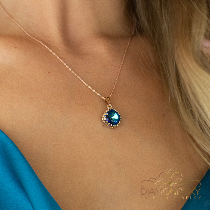 Komplekts sievietēm „Vintage IV (Bermuda Blue)“ ar Swarovski® kristāliem