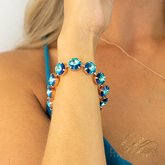 Aproce „Vortex (Bermuda Blue)“ ar Preciosa™ kristāliem