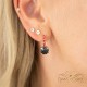 Earrings “Glory IV” (Light Siam / Graphite) embellished with Crystals by Swarovski®