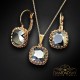 Komplekts sievietēm „Vintage V (Light Chrome)“ ar Swarovski® kristāliem