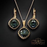 Jewelry Set “Vintage IV (Graphite)” created with Crystals by Swarovski®