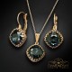 Komplekts sievietēm „Vintage IV (Graphite)“ ar Swarovski® kristāliem