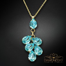 Kulons „Amber II (Aqua Bohemica)“ ar Preciosa® kristāliem