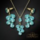 Komplekts sievietēm „Amber II (Aqua Bohemica)“ ar Preciosa® kristāliem