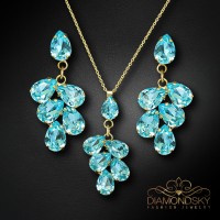 Komplekts sievietēm „Amber II (Aqua Bohemica)“ ar Preciosa® kristāliem