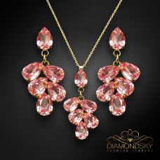 Komplekts sievietēm „Amber II (Light Rose)“ ar Preciosa® kristāliem