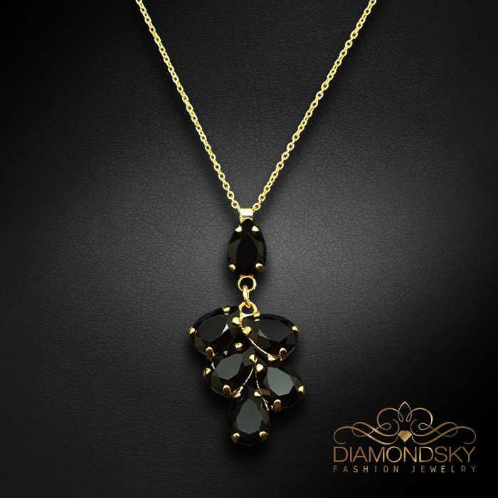 Kulons „Amber II (Jet)“ ar Preciosa® kristāliem