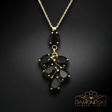 Kulons „Amber II (Jet)“ ar Preciosa® kristāliem
