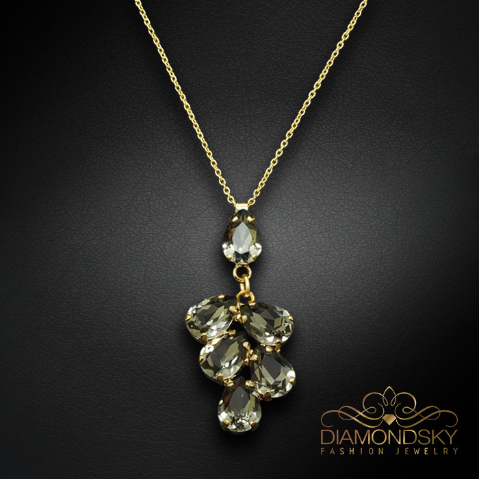 Kulons „Amber II (Black Diamond)“ ar Preciosa® kristāliem