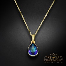 Kulons „Kristāla Lāse (Bermuda Blue)“ ar Swarovski™ kristāliem