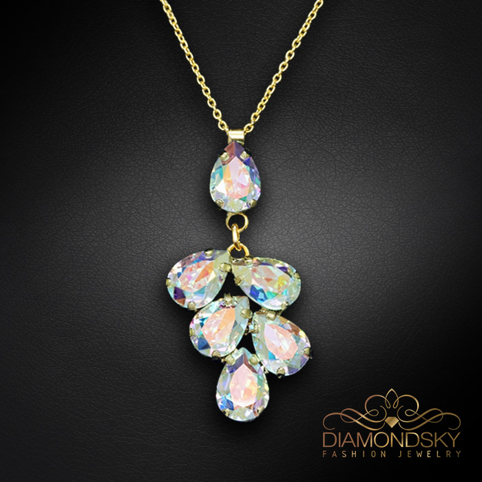 Kulons „Amber II (Aurora Borealis)“ ar Preciosa® kristāliem