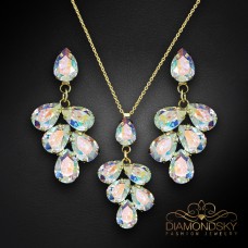 Komplekts sievietēm „Amber II (Aurora Borealis)“ ar Preciosa® kristāliem