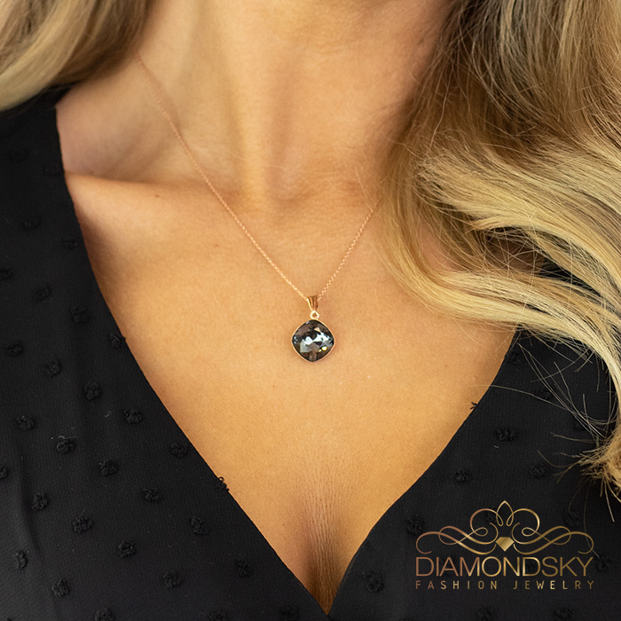 Komplekts sievietēm „Žilbinošais Mirdzums V (Silver Night)“ ar Swarovski® kristāliem