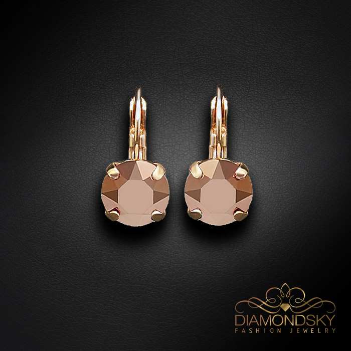 Auskari „Krāšņums II (Rose Gold)“ ar Swarovski™ kristāliem