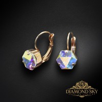 Серьги «Калейдоскоп (Aurora Borealis)» с кристаллами Swarovski™