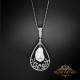 Sudraba kulons „Baroque Drop“ ar Swarovski® pērlēm