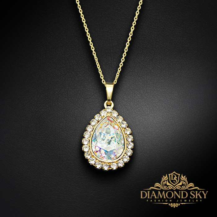 Komplekts „Debesu Piliens (White Patina)“ ar Swarovski™ kristāliem
