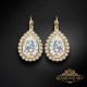 Auskari „Debesu Piliens (White Patina)” ar Swarovski™ kristāliem