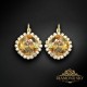 Auskari „Žilbinošais Mirdzums III (Golden Shadow)“ ar Swarovski® kristāliem