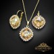 Komplekts sievietēm „Žilbinošais Mirdzums III (Golden Shadow)“ ar Swarovski® kristāliem