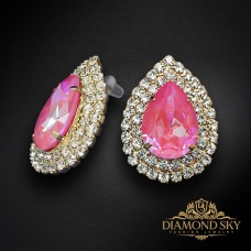Auskari „Jasmīns (Lotus Pink DeLite)“ ar Swarovski® kristāliem
