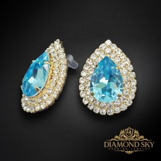 Auskari „Jasmīns (Aquamarine)“ ar Swarovski™ kristāliem