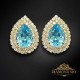 Auskari „Jasmīns (Aquamarine)“ ar Swarovski™ kristāliem
