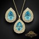 Komplekts „Jasmīns (Aquamarine)“ ar Swarovski™ kristāliem