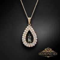 Pendant “Atlantis” (Silver Night) created with Crystals by Swarovski®