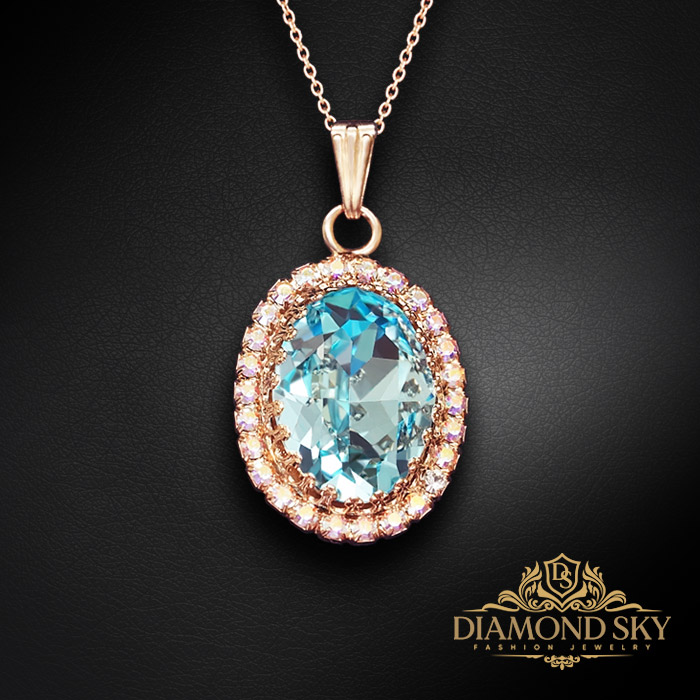 Kulons „Solar Illusion (Aqua Bohemica)“ ar Preciosa® kristāliem