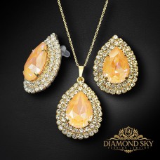 Komplekts sievietēm „Jasmīns (Peach DeLite)“ ar Swarovski® kristāliem
