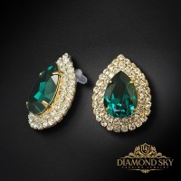 Auskari „Jasmīns (Emerald)“ ar Swarovski® kristāliem